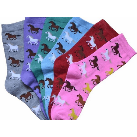 

AWST Int l Ladies Running Ponies Crew Socks