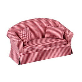 Miniature Sofa Chair | Red Checker Miniature Sofa Chair | Red Checker