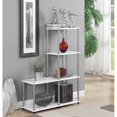 thumbnail image 1 of Pemberly Row Four-Tier "L" Bookshelf in White Wood Finish, 1 of 3