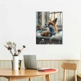 thumbnail image 3 of ONETECH Fox Bathroom Wall Art Cute Fox In Bathtub Bathroom Pictures Wall Decor Wildlife Bathroom Canvas Print Framed Modern Home Bathroom Decorations Artwork For Restroom, 3 of 5
