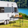 thumbnail image 6 of Outdoor Table Camping Table, 35.62in Collapsible Grill Table Aluminum Alloy Height Adjustable 88LBS Max Load BBQ Table with Carry Handle for Camping Picnic, 6 of 13