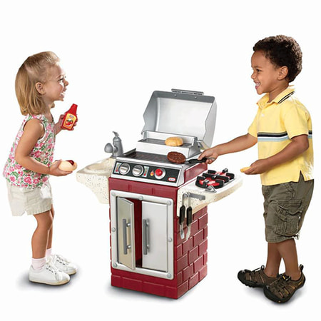 Little Tikes Play Pretend Kids Backyard Barbecue Get Out 'n' Grill BBQ Toy (Best Cheap Propane Grill)
