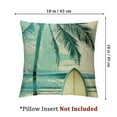 thumbnail image 4 of Fenyluxe Ocean Beach Throw Pillow Cover , Tropical Hawaiin Cushion Cover for Home Office Patio, Palm Tree Pillow Cover, Orange Surf Board Decorative Pillow Cover Summer Vacation Theme White, 4 of 7