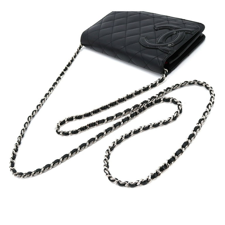 Pre-Owned Chanel CHANEL cambon line chain wallet folio long