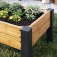 thumbnail image 6 of Backyard Discovery 48" Teak Wood Raised Garden Bed Planter Box, Galvanized Steel Legs, 6 of 9