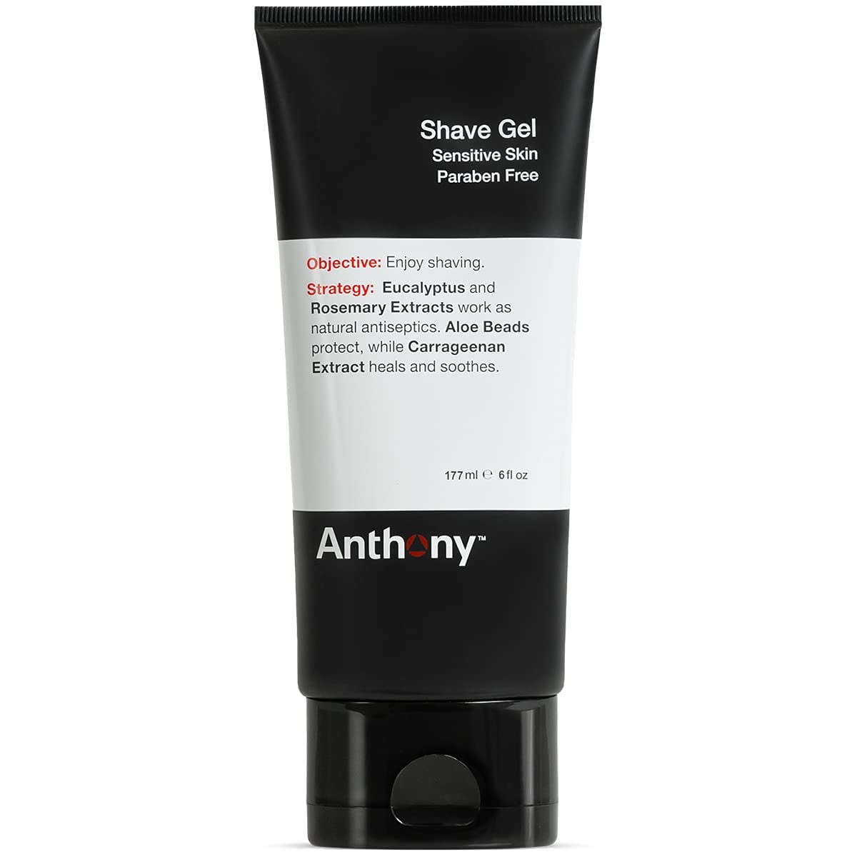 Anthony Non-Foaming Shaving Gel, Soothing Shaving Cream for Men and Women with Aloe Vera, 6 fl oz
