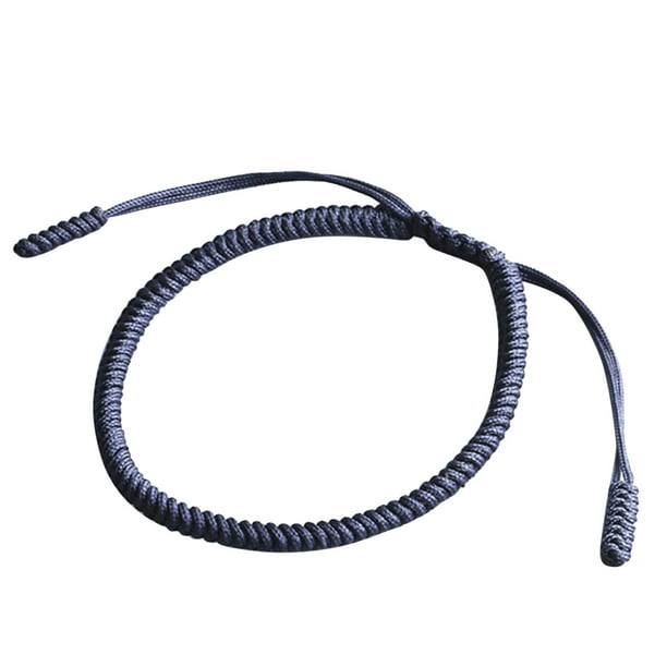 Ajustable hecho a mano tejida nudos tibetanos pulseras de cuerda trenzada de la suerte de la cuerda pulsera de la amistad para las mujeres los hombres