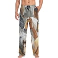 thumbnail image 4 of FREEAMG Men's Pajama Pants with Pockets Sleepwear Lounge Pants Stretch Casual Colorful Portraits Of Horses, 4 of 7