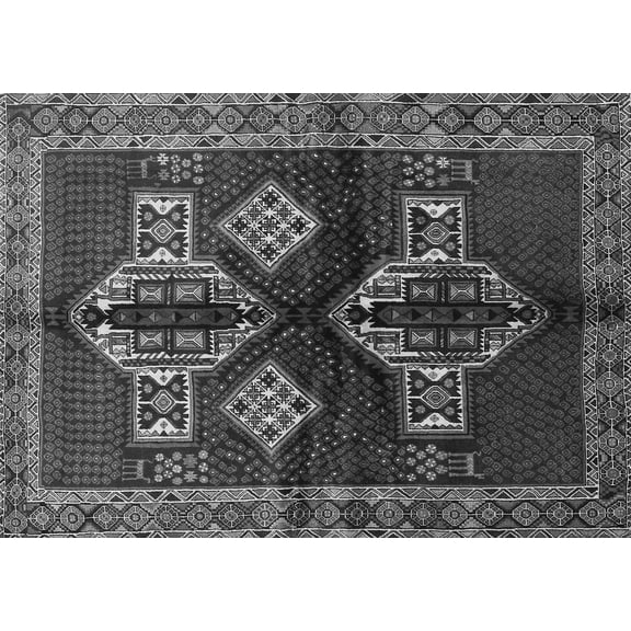 Ahgly Company Indoor Rectangle Persian Gray Traditional Area Rugs, 5' x 7'
