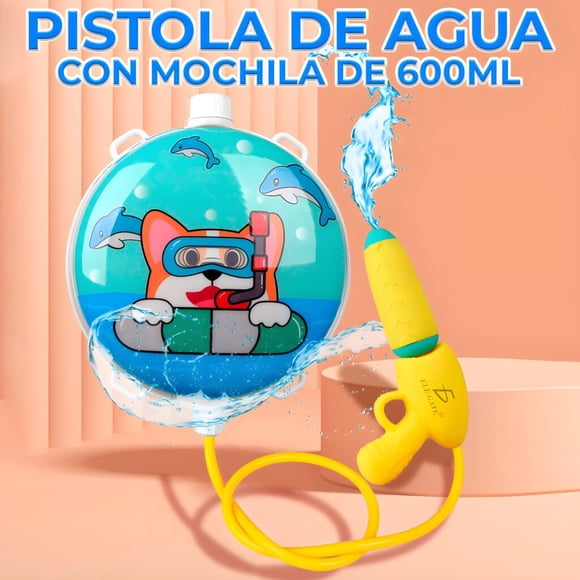 Pistola De Agua Mochila 600ML Redonda Diseño de PERRO