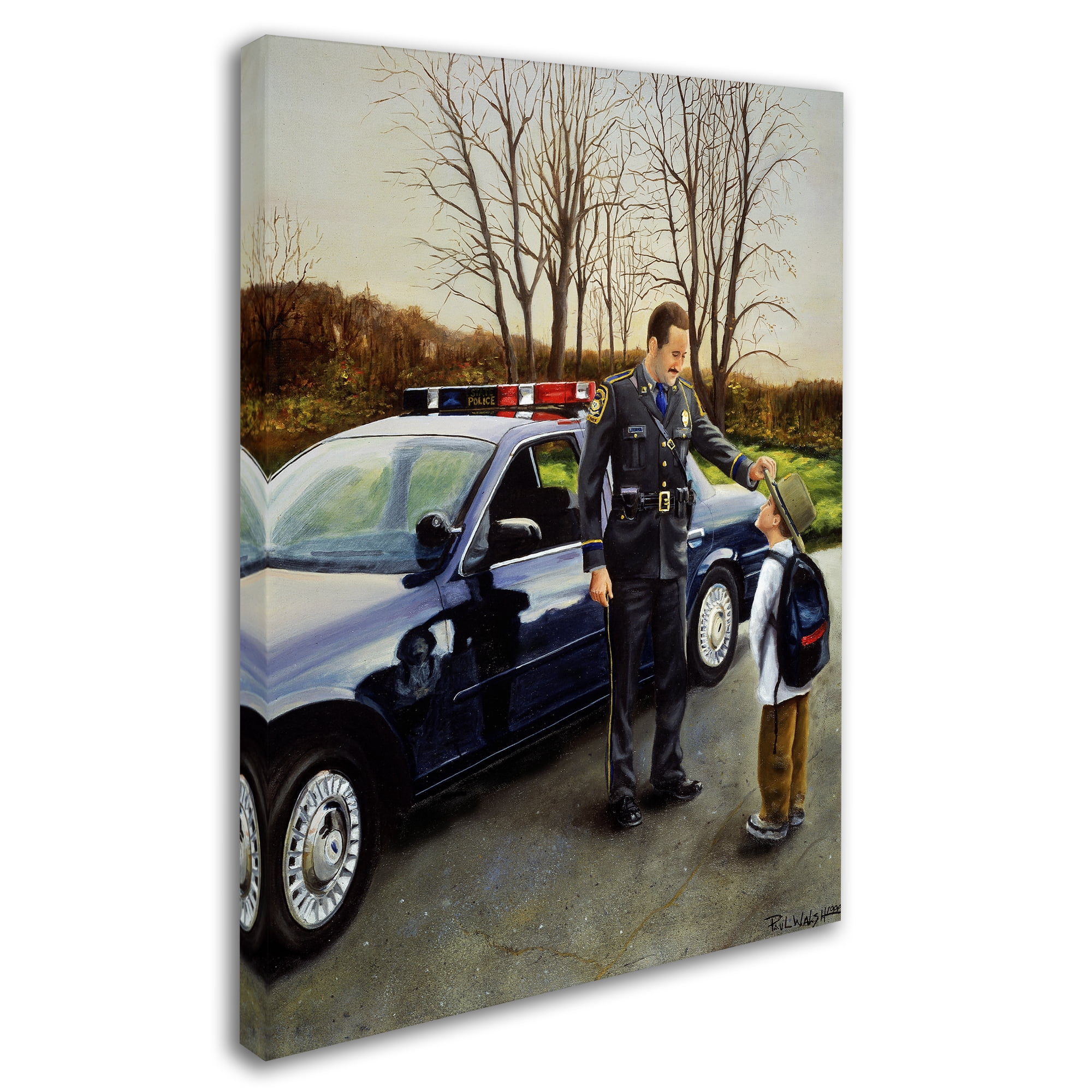 Trademark Fine Art 'Police' Canvas Art by Paul Walsh