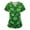12#Mint Green, variant on Womens Nursing Uniform Tops St Patricks Day Short Sleeve V Neck Shamrock Print Scrubs Casual Workwear Shirt with Pockets 2026 Green 2XL