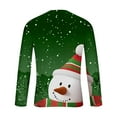 thumbnail image 5 of Stamzod Men's T-Shirts Xmas Long Sleeve Casual Pullover Tops Holiday Plus Size Fashion Christmas Shirts for Men Green E L, 5 of 5