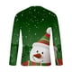 thumbnail image 5 of Blusas y camisas de manga larga y cuello redondo para hombre, informales, a la moda, con estampado navideño, cuello redondo, blusas de licra de manga larga para hombre., 5 of 5