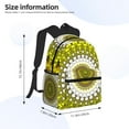 thumbnail image 4 of Vsdgher Yellow Mandala Print Unisex Large Capacity Bookbag Schoolbag Casual Daypack for High School/College/Teens/Travel/Work, 4 of 8