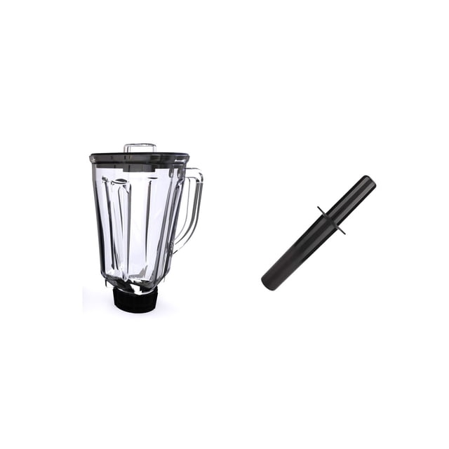 Combo/Pack vaso vidrio completo 2L + tamper desatascador de alimentos