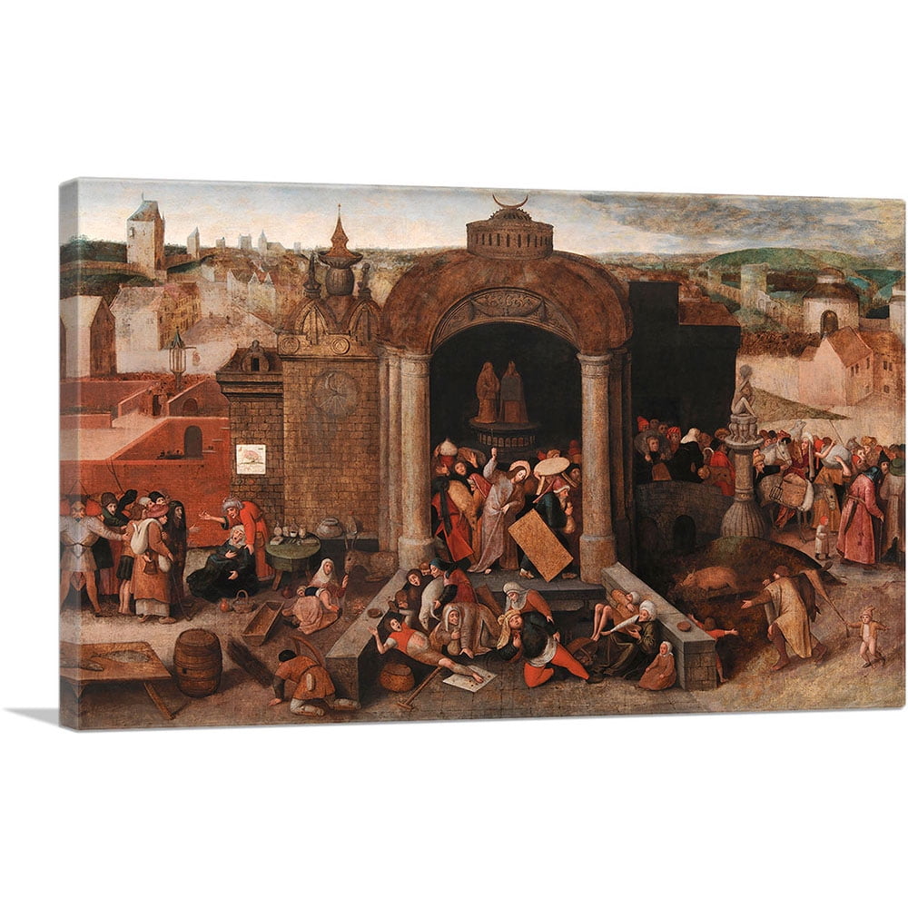ARTCANVAS Christ Driving the Traders from the Temple Canvas Art Print ...