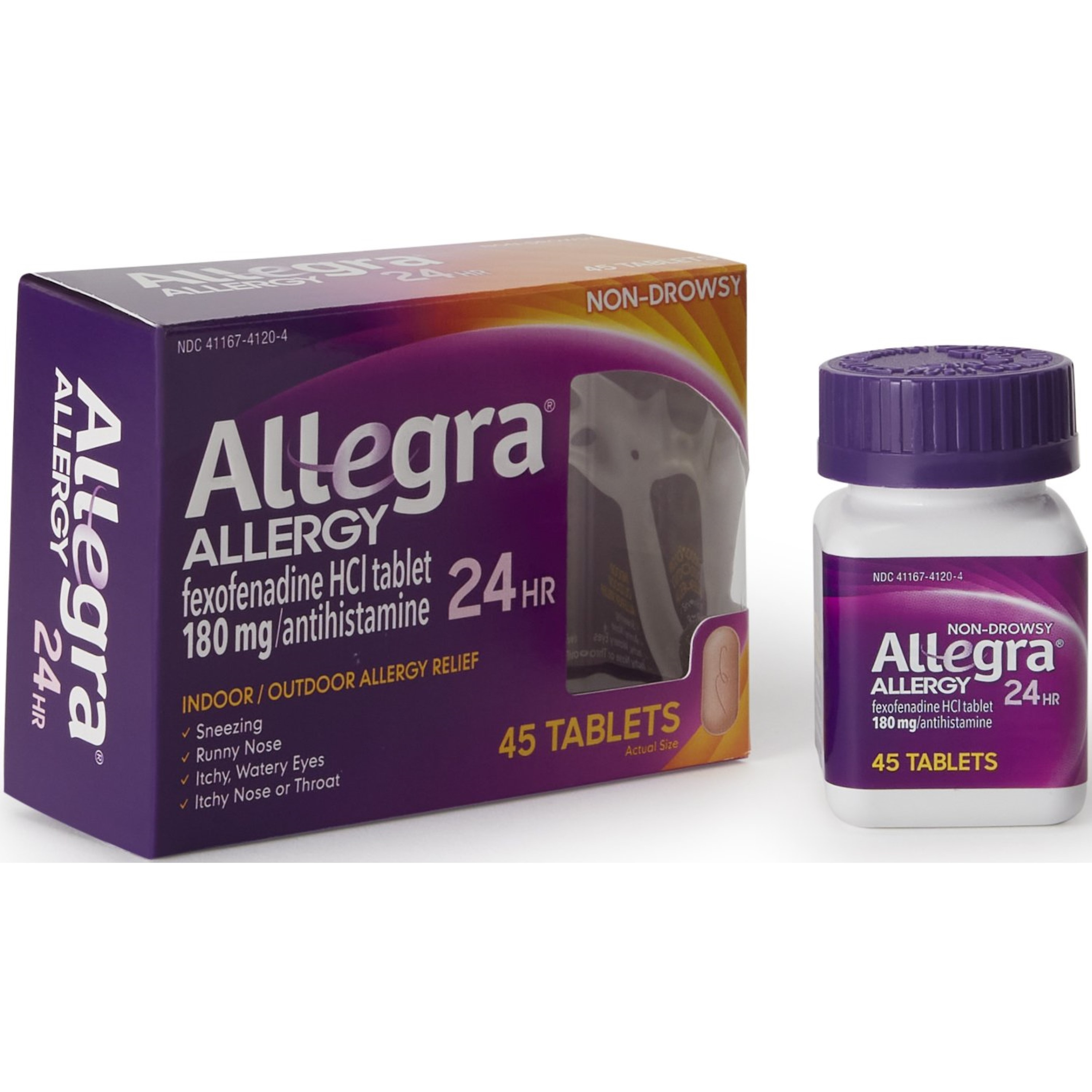 Allegra Long-Lasting Fast-Acting Antihistamine for Noticeable Relief from Indoor and Outdoor Allergy Symptoms