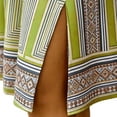 thumbnail image 5 of TaTaai Women Bohemian Style Short Sleeve Dress Multi Color Round Neck Puff Sleeve Split Hem Casual Fashion Soft Comfortable Dress for Summer Outfits Gift, 5 of 6