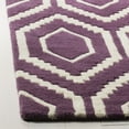 thumbnail image 3 of SAFAVIEH Chatham Graham Geometric Wool Area Rug, Purple/Ivory, 7' x 7' Square, 3 of 8