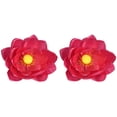 thumbnail image 2 of Artificial 10cm Rose Red Lotus Flower Head, 2-Pack Lifelike Water Lily Bloom for Vase and Home Decor, 2PCS (Rose Red), 2 of 5