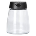 thumbnail image 1 of Juego de 4 botellas de vidrio con doble tapa para condimentos, salero, pimentero y vinagrera para barbacoa y cocina (negro)., 1 of 7