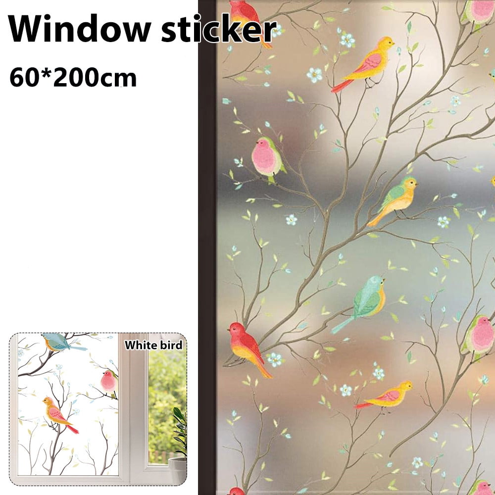 Fyeme Bird Window Film,Bird Privacy Window Film Glass Static Clings
