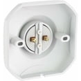 thumbnail image 4 of Portalámparas LED E27, portalámparas de cerámica E27 y base de plástico, portalámparas de pared E27, portalámparas E27 blanco con aro para luz de entrada, techo o balcón, paquete de 4, 4 of 5