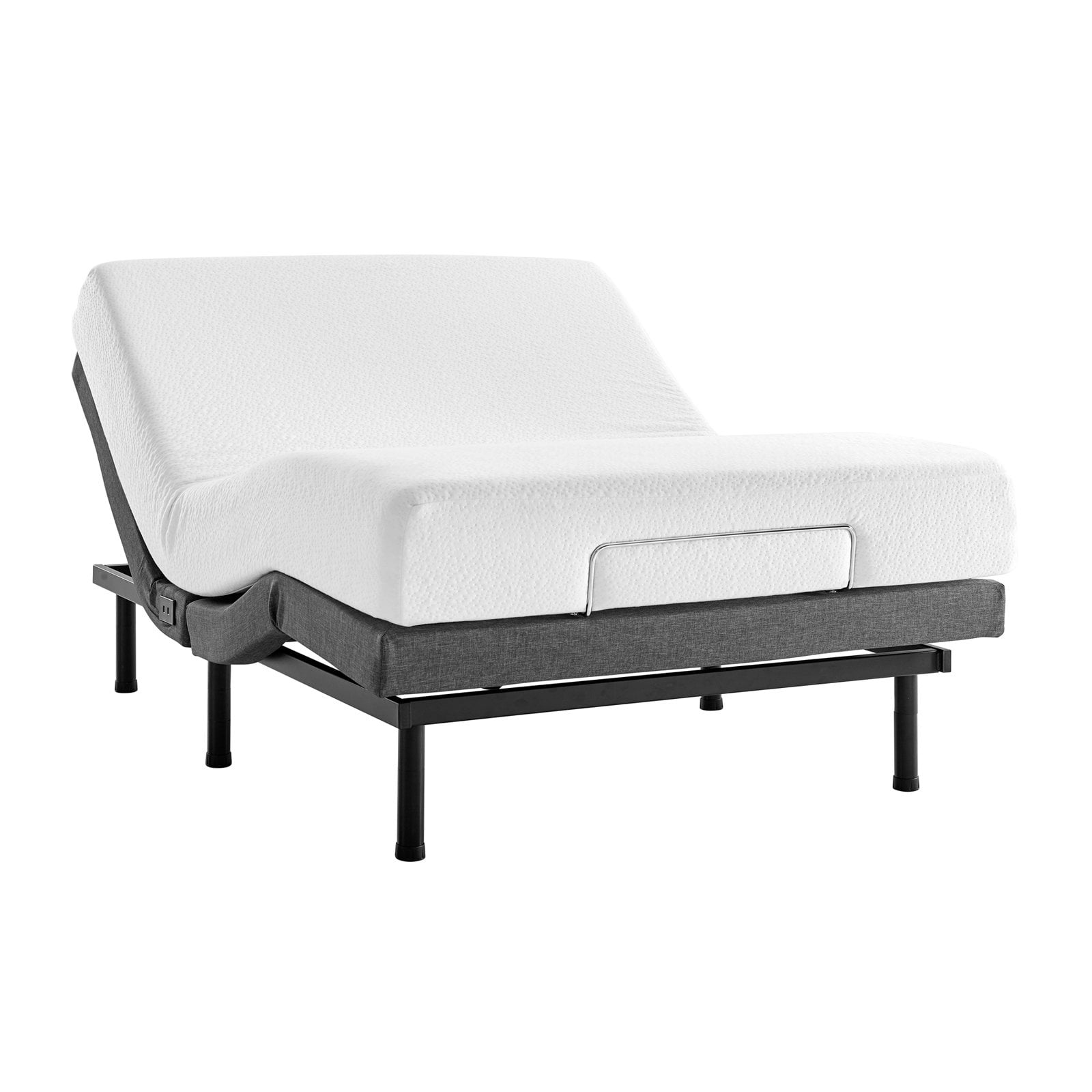  Classic Brands Adjustable Comfort Upholstered Adjustable Bed  Base with Massage, Wireless Remote, Three Leg Heights, and USB  Ports-Ergonomic, Twin XL, Dark Grey : Clothing, Shoes & Jewelry