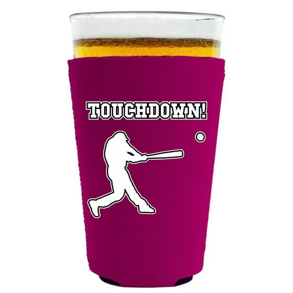 Touchdown Baseball Pint Glass Coolie (Magenta)