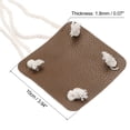 thumbnail image 3 of Uxcell 4" Square Leather Planter Hanger Flower Pot Macrame Decor Holder, Brown 2 Pack, 3 of 6
