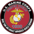 thumbnail image 1 of U.S.M.C. MOS 1800 Basic Tank and Assault Amphibious Vehicle Crewman Decal 5.5" - Red, 1 of 1