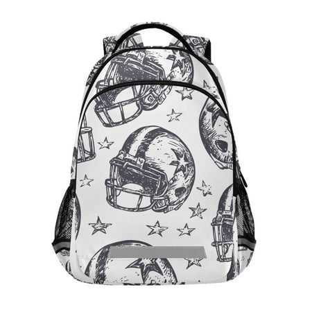 ALAZA Retro Rugby Football Backpack Elementary School Bag Bookbag Travel Rucksack