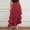 #064-Wine, variant on Women's Casual Midi Skirt with Irregular Hemline, Solid Color, and Flowy Relaxed Fit for Summer Gift