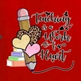 thumbnail image 2 of Teaching is a Work of Heart Pop Culture Men's Graphic T-Shirt, Red, Large, 2 of 4