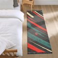 thumbnail image 3 of Yayeee Runner Rug for Bedroom 2'x6' Machine Washable Hallway Non Slip Mat, Green Stars Abstract, 3 of 8