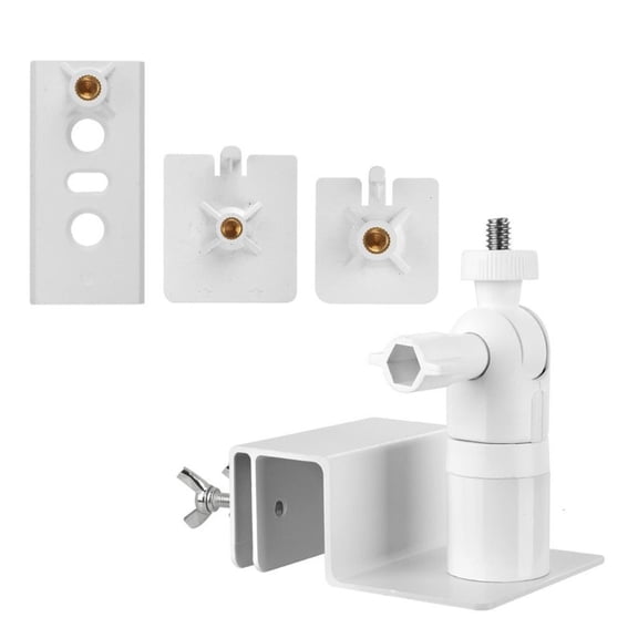 Outdoor Camera Mounting Bracket 360 Degree Rotation Adjustable Stainless Steel Frame With Universal Clamp For Solar Security Devices
