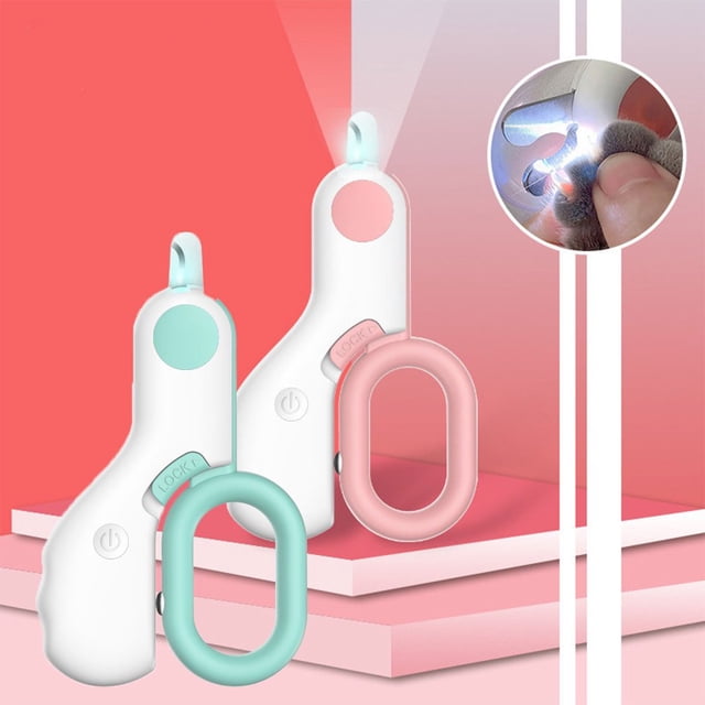 Cat Nail Clipper with LED Light Safety Pet Nail Trimmers Cat Claw Clipper Scissors Dog Nail Cutter Avoid Excessive Cutting Pet Grooming Tool for Dog Cat Puppy Kitten Rabbit