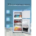 thumbnail image 2 of 3.5 Cu.ft Compact Refrigerator, Retro Mini Fridge with Freezer, Small Drink Chiller with 2 Door Adjustable Mechanical Thermostat for Home, Office,Dorm or RV Blue, 2 of 15