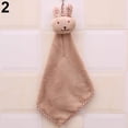 thumbnail image 3 of NUZYZ Baby Hand Towel Cartoon Animal Rabbit Plush Kitchen Hanging Bath Wipe Towel, 3 of 7