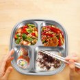 thumbnail image 3 of CIMAXIC Stainless Steel Divided Portion Plates for School Use 1 Set, 3 of 6