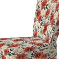 thumbnail image 4 of Designart "Blissful Red Florals In Vintage Romance" Red Floral Upholstered Accent Chair - Cottage Arm Chair For Bedroom, 4 of 5