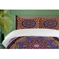 thumbnail image 4 of Ambesonne Mandala Duvet Cover Set, Vintage Style Wedding, 2-Calking, Maroon and Red, 4 of 7