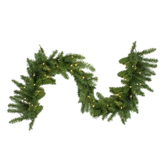 Northlight Pre-Lit Buffalo Fir Commercial Christmas Garland - 25' x 18" - Warm White LED Lights