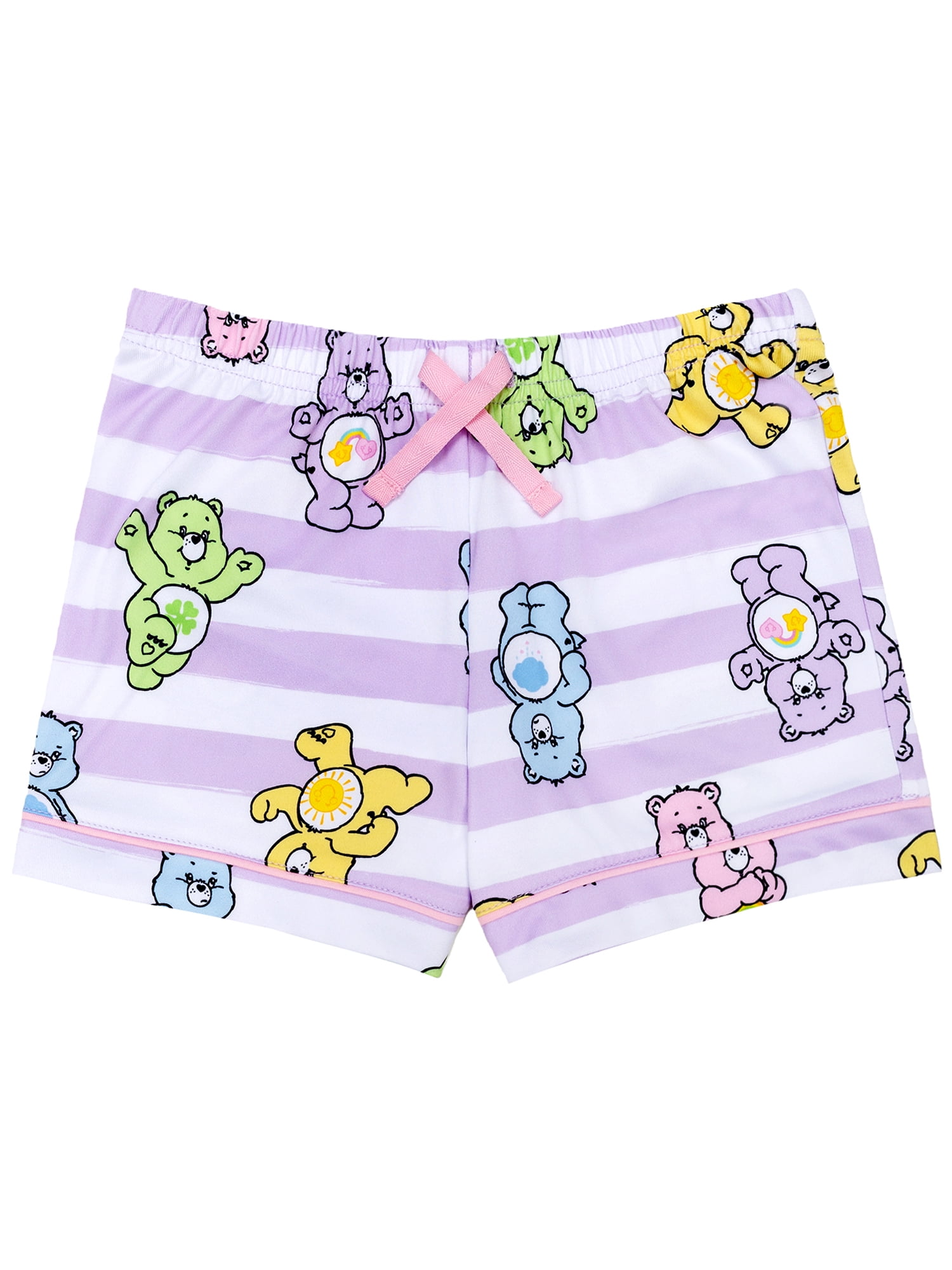 Care Bears Girls Button Front Top and Shorts Pajama Set, 2-Piece, Sizes 4-12