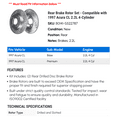 thumbnail image 2 of Rear Brake Rotor Set - Compatible with 1997 Acura CL 2.2L 4-Cylinder, 2 of 2
