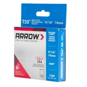 Arrow T50 9/16 in. Leg x 3/8 in. 509 Galvanized Staples, Medium Crown, Made in The USA, New, For DIY