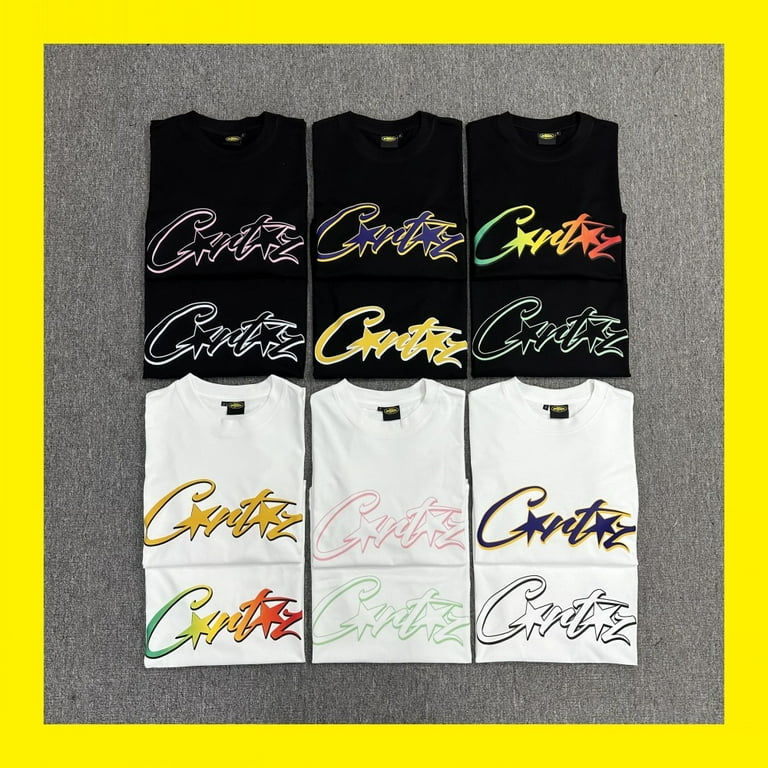 Corteiz Men's Graphic Print Drop Shoulder Tee Casual Round