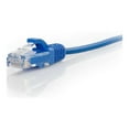 thumbnail image 2 of C2G 5ft Cat6 Snagless Unshielded (UTP) Slim Ethernet Network Patch Cable - Blue - Patch cable - RJ-45 (M) to RJ-45 (M) - 5 ft - UTP - CAT 6 - molded, snagless - blue, 2 of 3