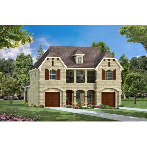 015-703: Country Luxury 4 Bed, 5 Bath Luxury Home Plan, 3552 Sq Ft: Full Blueprints with License to Build by Home Plan Marketplace - Lesuto